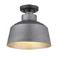 HomeRoots Barnes 1-Light Convertible Pendant in Gray Finish