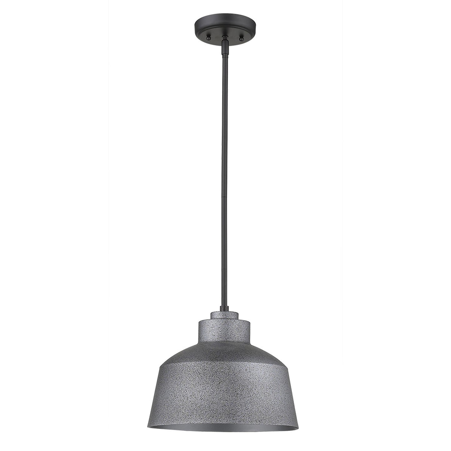 HomeRoots Barnes 1-Light Convertible Pendant in Gray Finish