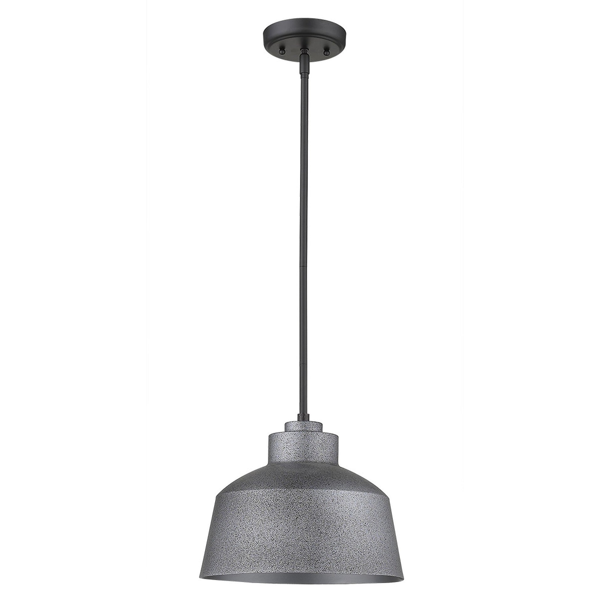HomeRoots Barnes 1-Light Convertible Pendant in Gray Finish