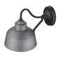 HomeRoots Barnes 1-Light Wall Light in Gray Finish