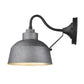 HomeRoots Barnes 1-Light Wall Light in Gray Finish