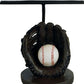 HomeRoots Baseball Themed Table Lamp With White Shade and Brown Finish