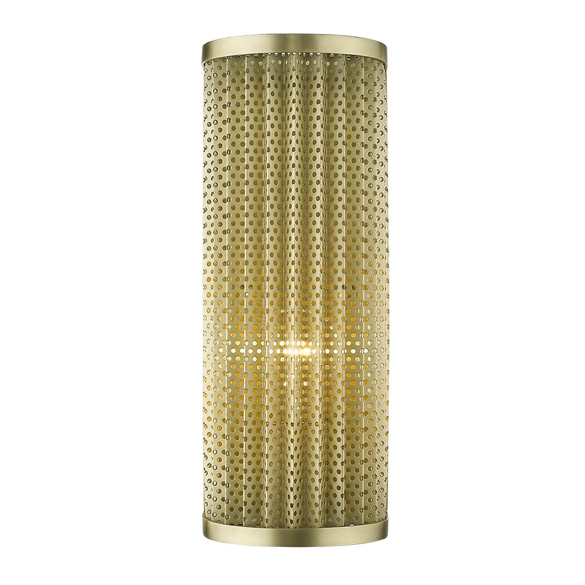 HomeRoots Basetti 1-Light Wall Sconce in Gold Finish