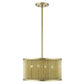 HomeRoots Basetti 4-Light Convertible Pendant in Gold Finish
