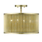 HomeRoots Basetti 4-Light Convertible Pendant in Gold Finish
