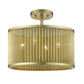 HomeRoots Basetti 4-Light Convertible Pendant in Gold Finish