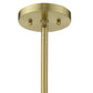HomeRoots Basetti 4-Light Convertible Pendant in Gold Finish