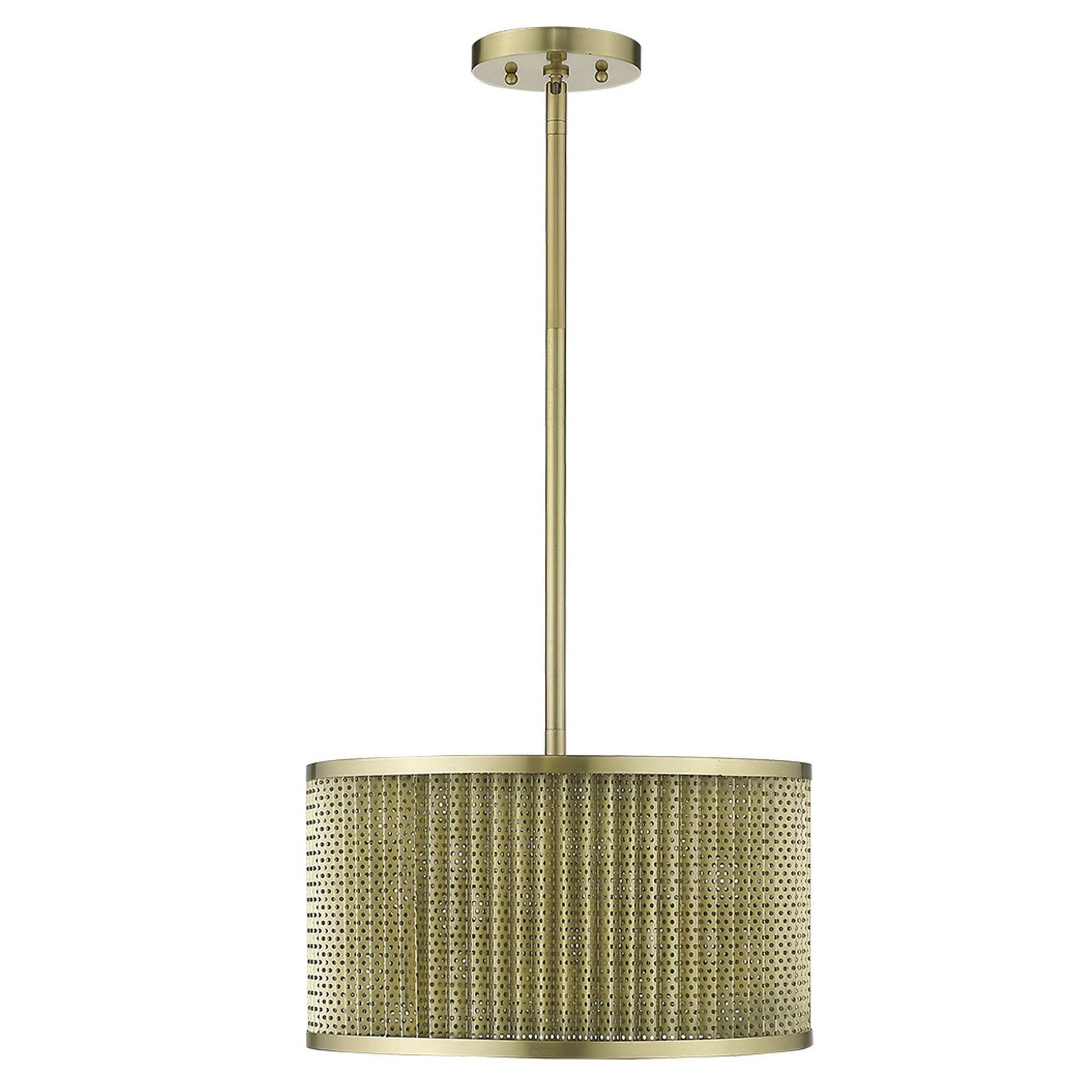 HomeRoots Basetti 4-Light Convertible Pendant in Gold Finish