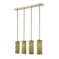 HomeRoots Basetti 4-Light Pendant With Gold Finish