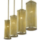 HomeRoots Basetti 4-Light Pendant With Gold Finish