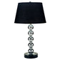 HomeRoots Bauble Table Lamp With Black Shade in Silver Finish