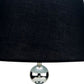 HomeRoots Bauble Table Lamp With Black Shade in Silver Finish