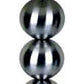 HomeRoots Bauble Table Lamp With White Shade in Silver Finish