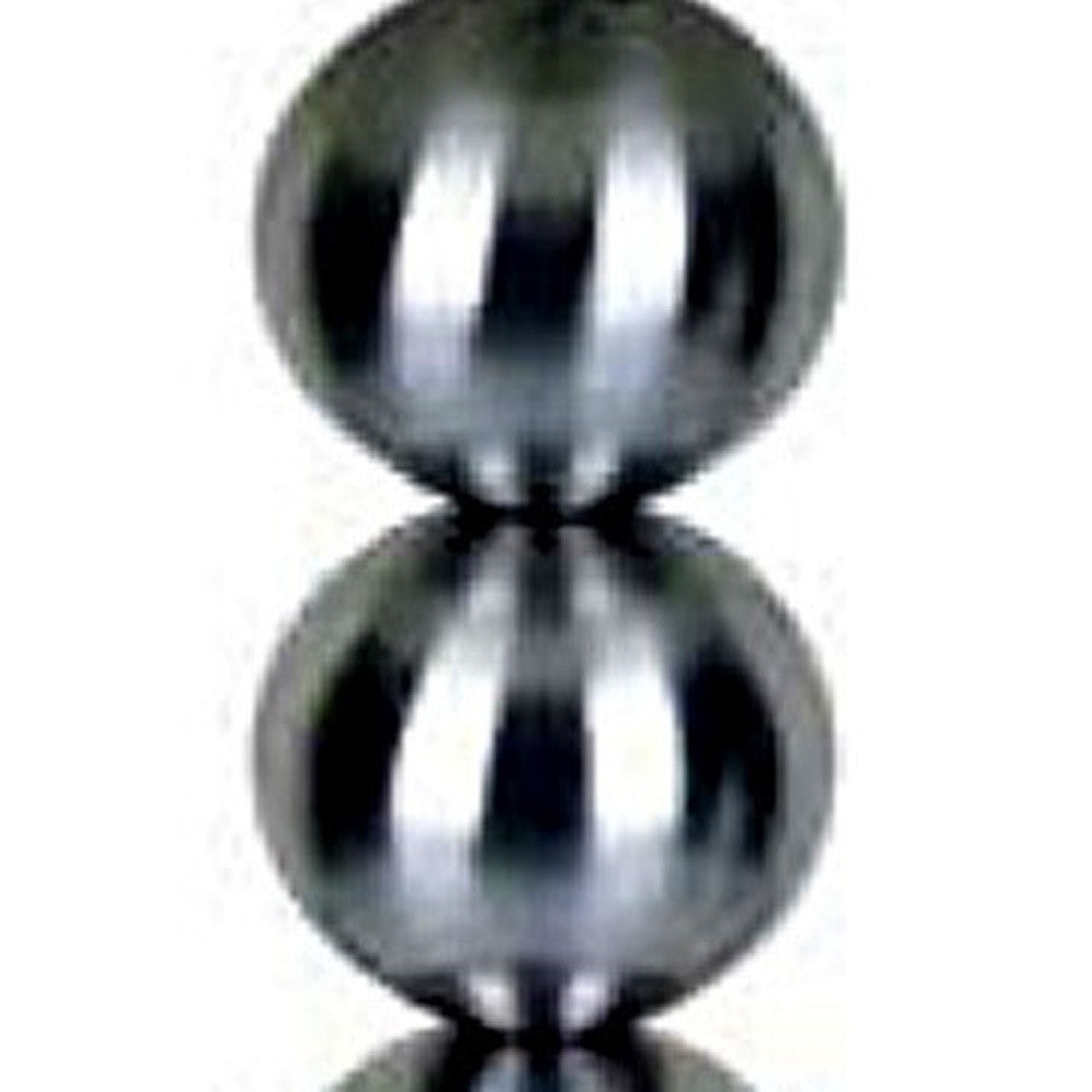 HomeRoots Bauble Table Lamp With White Shade in Silver Finish