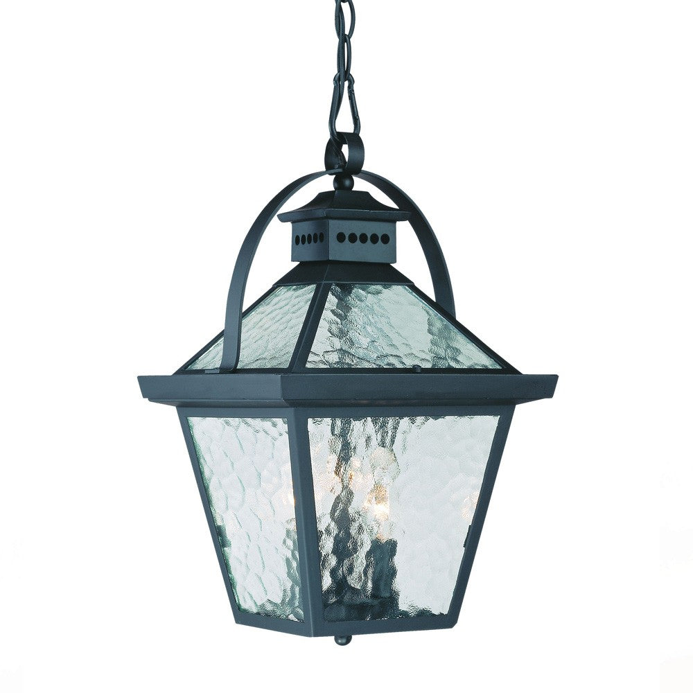 HomeRoots Bay Street 3-Light Hanging Light in Matte Black Finish