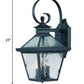 HomeRoots Bay Street 3-Light Wall Light in Matte Black Finish