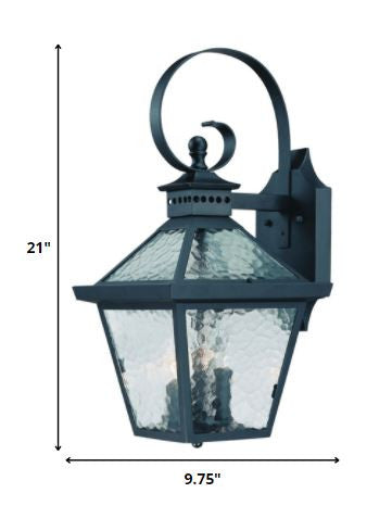 HomeRoots Bay Street 3-Light Wall Light in Matte Black Finish