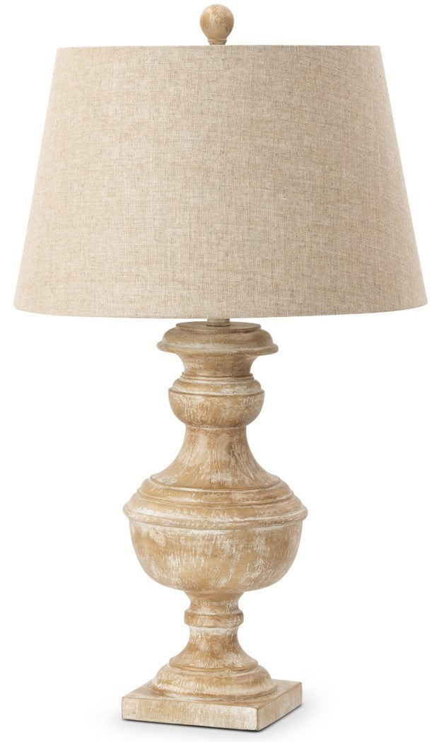 HomeRoots Beige Traditional Vase Table Lamps in Set of Two