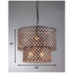 HomeRoots Bernadette Antique Bronze Chandelier With Crystal Finish