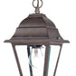 HomeRoots Beveled Glass Outdoor Hanging Light in Antique Brown Finish