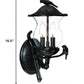 HomeRoots Bird Detail Lantern Wall Light in Matte Black Finish