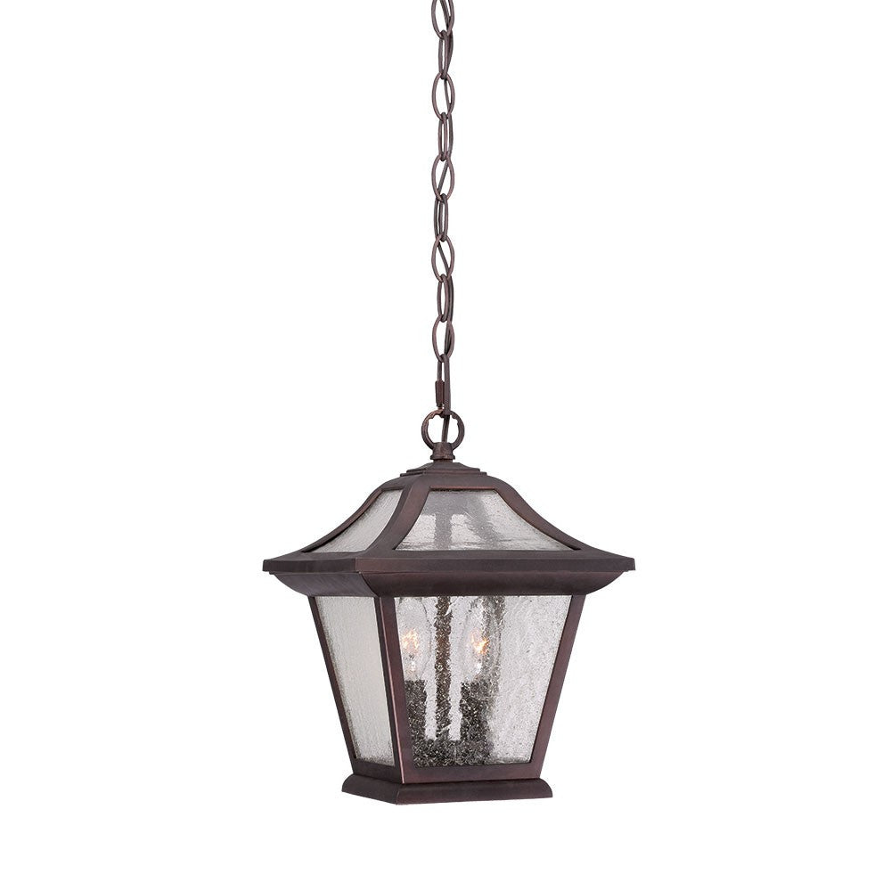 HomeRoots Birdhouse Shape Outdoor Hanging Light With Antique Bronze Finish
