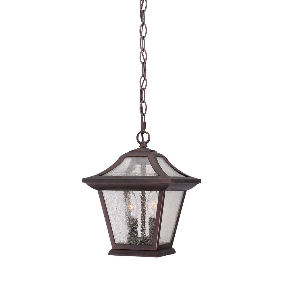 HomeRoots Birdhouse Shape Outdoor Hanging Light With Antique Bronze Finish