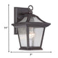 HomeRoots Birdhouse Shape Outdoor Wall Light in Matte Black Finish