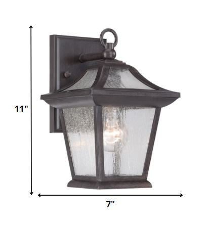 HomeRoots Birdhouse Shape Outdoor Wall Light in Matte Black Finish