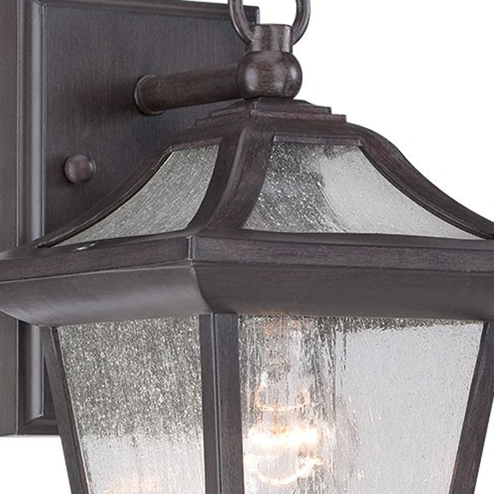 HomeRoots Birdhouse Shape Outdoor Wall Light in Matte Black Finish