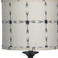 HomeRoots Black Candlestick Table Lamp With Tribal Arrows Shade