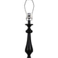 HomeRoots Black Candlestick Table Lamp With Whimsical Dandelion Shade