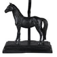 HomeRoots Black Stallion Accent Lamp With Brown Bell Lamp
