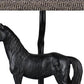 HomeRoots Black Stallion Accent Lamp With Brown Bell Lamp