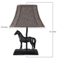 HomeRoots Black Stallion Accent Lamp With Brown Bell Lamp