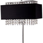 HomeRoots Bling Glam Faux Crystal Rectangular Table Lamp With Black Finish