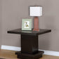 HomeRoots Blush Red Slatted Table Lamps With Square Shade in Set of Two
