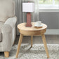 HomeRoots Blush Red Slatted Table Lamps With Square Shade in Set of Two