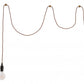HomeRoots Braid Ceiling Lamp in Vintage Brass Finish