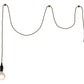 HomeRoots Braid Ceiling Lamp in Vintage Brass Finish