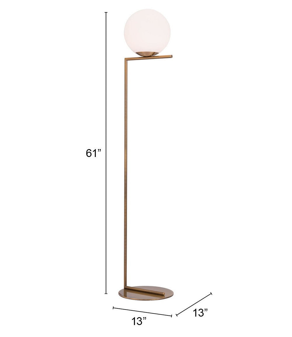 HomeRoots Brass Balance Floor Lamp