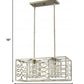 HomeRoots Brax 2-Light Island Pendant With Crystal Accents and Washed Gold Finish