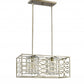 HomeRoots Brax 2-Light Island Pendant With Crystal Accents and Washed Gold Finish