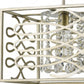 HomeRoots Brax 2-Light Island Pendant With Crystal Accents and Washed Gold Finish