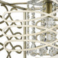 HomeRoots Brax 2-Light Island Pendant With Crystal Accents and Washed Gold Finish