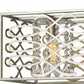 HomeRoots Brax 3-Light Island Pendant in Washed Gold With Crystal Accents