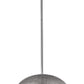 HomeRoots Brielle 1-Light Polished Nickel Pendant With Textured Glass Shade