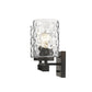 HomeRoots Bronze Metal Two Light Wall Sconce With Pebbled Glass Finish