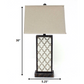 HomeRoots Bronze Table Lamp With Rock Floral Base