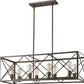 HomeRoots Brooklyn 8-Light Island Pendant With Metal Framework Shade in Oil Rubbed Bronze Finish